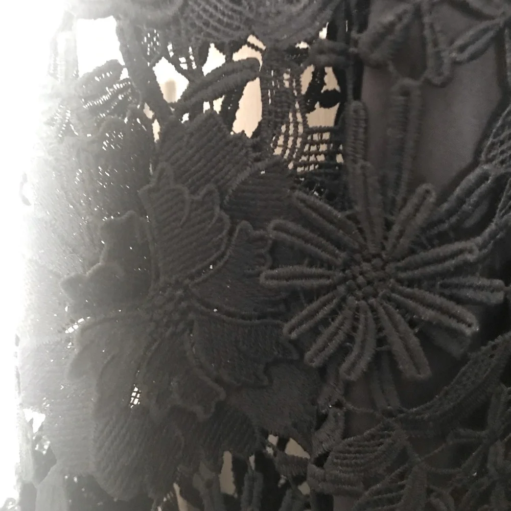 Tuckernuck Navy Floral Lace Mini Dress with Back Bow - Picture 10 of 14